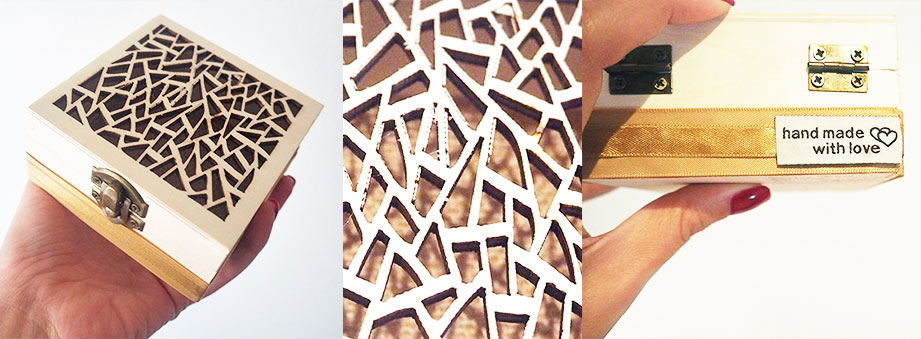 Μπομπονιέρα ξύλινο σκαλιστό κουτί