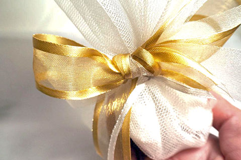 Κλασική μπομπονιέρα τούλι - Photo 8